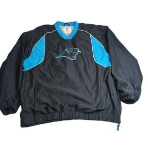 NFL Team Appareal Black Carolina Panthers V-Neck Pullover Mens Large